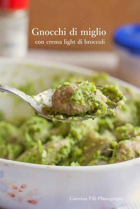 Gnocchi di miglio con crema light di broccoli