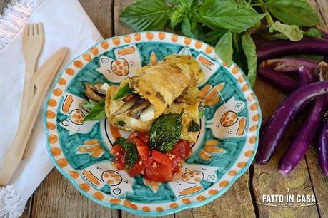 Cannolo di Frittata con Melanzane Perline e Caciocavallo