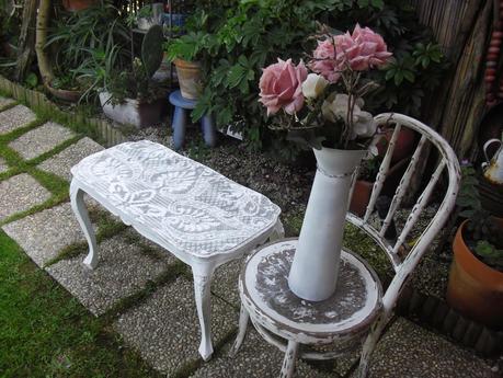 Shabby chic, il tavolo con il merletto