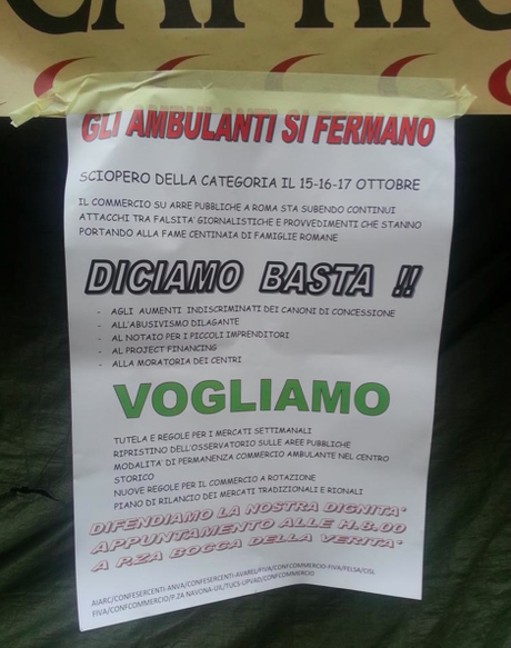 Manifestazione degli ambulanti? Il cancro maligno di Roma. Uccidono la città e hanno pure il coraggio di manifestare perché la città prova a reagire e a salvarsi