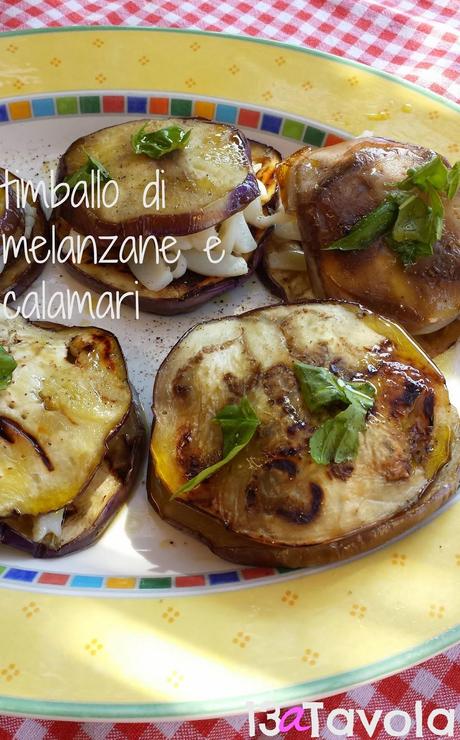 Timballo di melanzane e calamari