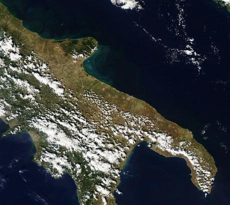 #AlluvioneGargano | Il movimento del flusso detritico rilasciato in mare dai torrenti del Gargano durante l'alluvione visto dal satellite