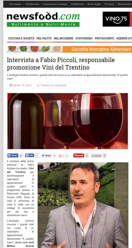 Consorzio Vini del Trentino esiste (1). In cucina