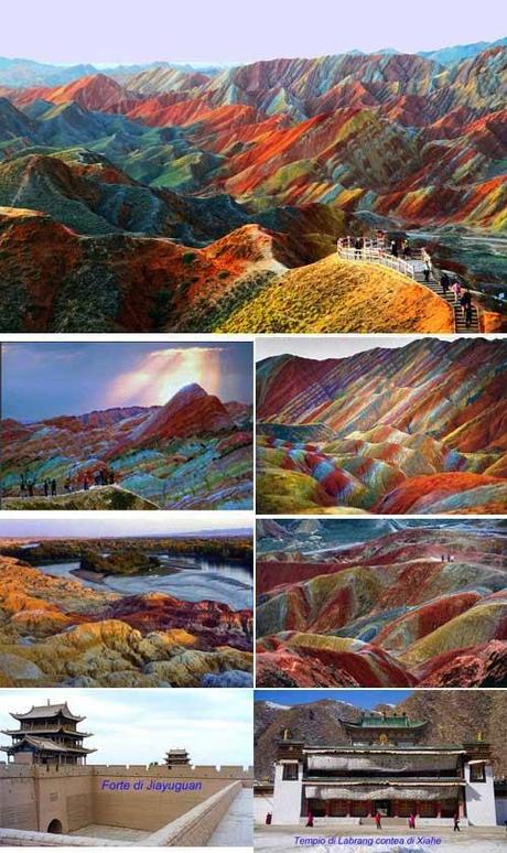 China Danxia Landform -World Heritage List. Che colori incredibili!