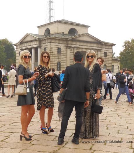 MFW Street style / Arco della Pace outside Roberto Cavalli fashionshow Part II