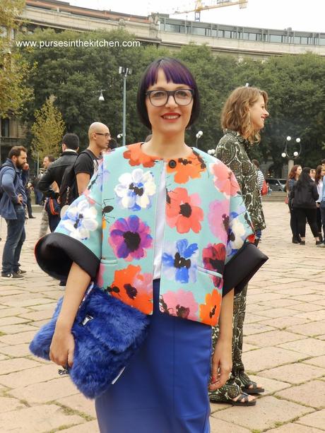 MFW Street style / Arco della Pace outside Roberto Cavalli fashionshow Part II