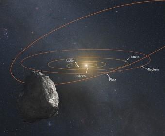 Illustrazione di un KBO, un oggetto della Fascia di Kuiper, ai bordi del Sistema Solare. Crediti: NASA, ESA, and G. Bacon (STScI)