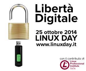 Logo Linux day 2014, per la libertà digitale 25 ottobre Caselle Verona