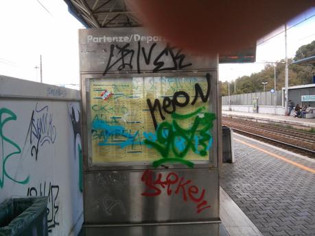 Stazione Nuovo Salario della linea Orte-Fiumicino. Oltre il livello di guardia. Tante foto per ribadire che a Roma chi usa il mezzo pubblico deve essere umiliato