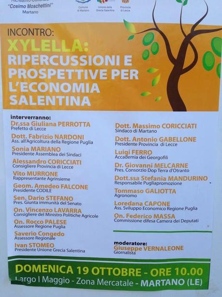 XYLELLA RIPERCUSSIONI E PROSPETTIVE PER L'ECONOMIA SALENTINA.