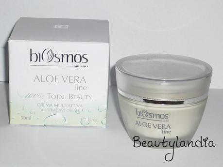 BIOSMOS - Crema 100% Total Beauty, Latte Detergente Aloe Vera Line, Acqua di Aloe Vera -