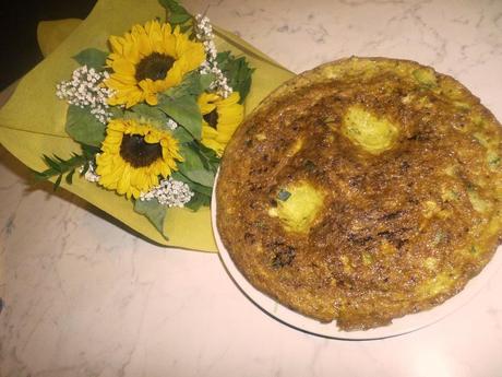 FRITTATA di quinoa e zucchine  CON UOVA DI GALLINE FELICI!