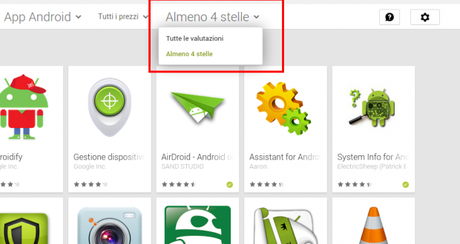 google play store android   App Android su Google Play