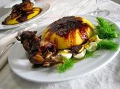 Quaglia riduzione aceto balsamico sulla polenta.