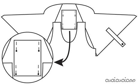 Free PDF sewing pattern diagram | www.cucicucicoo.com