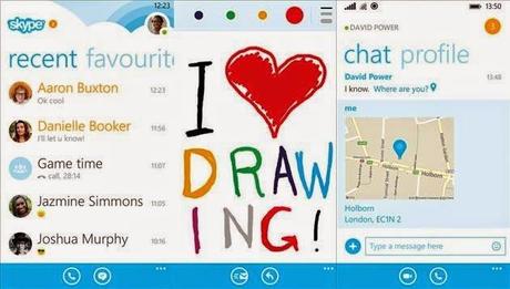 Applicazione Skype per WP8 e 8.1 che disegna e condivide le vostre creazioni