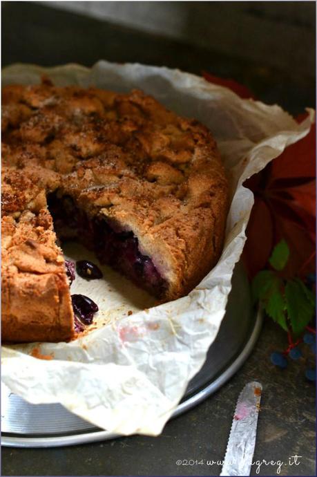 torta bertolina con uva fragola