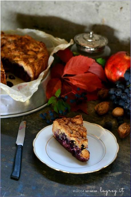 torta bertolina con uva fragola