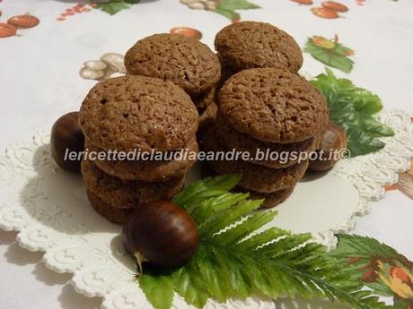 Biscotti al cacao con castagne e amaretti