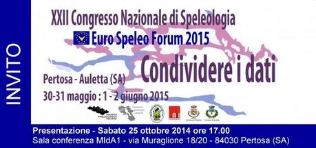 Presentazione del programma del XXII Congresso Nazionale di Speleologia