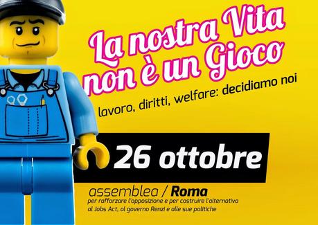 Jobs Act: la nostra vita non è un gioco! Roma - Assemblea Nazionale.