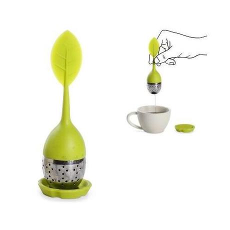 Colino da te silicone foglia verde