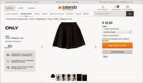 Il mio primo acquisto su Zalando