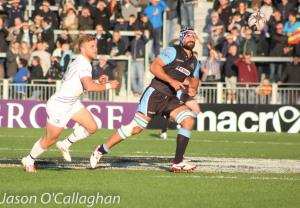 Josh Strauss torna in azione contro Montpellier (Credit: Jason O'Callaghan)