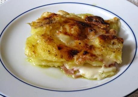 Lasagna di patate,prosciutto e mozzarella