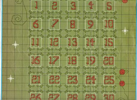 Schemi per il punto croce: Pannello-calendario di Natale