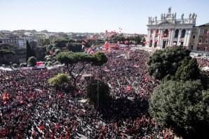 Manifestazione a Piazza San Giovanni