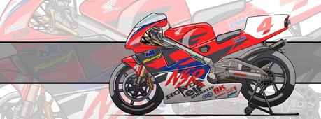 Motorcycle Art - Honda NSR 500 1994 by Evan DeCiren