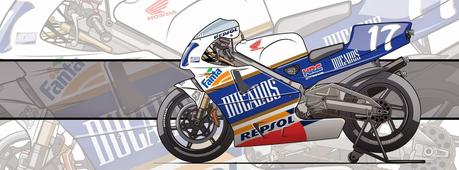Motorcycle Art - Honda NSR 500 1994 by Evan DeCiren