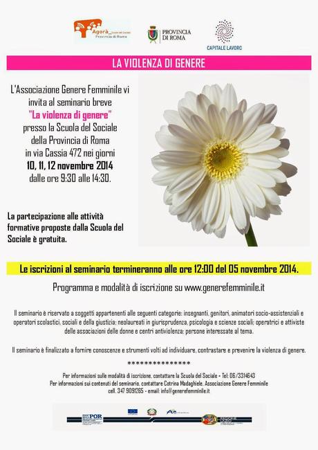 La violenza di genere: nuovo seminario breve.