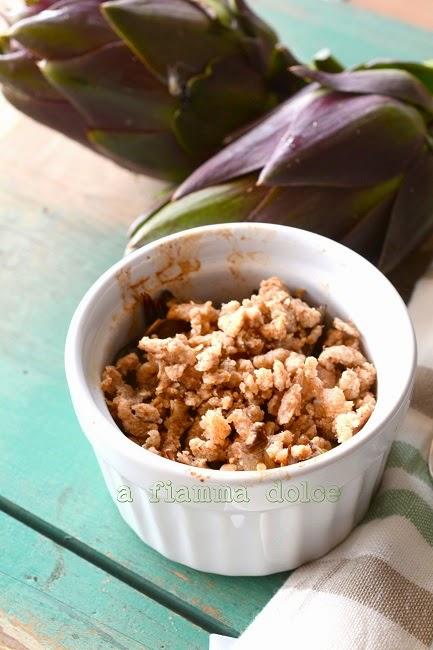 Crumble di carciofi all'extravergine