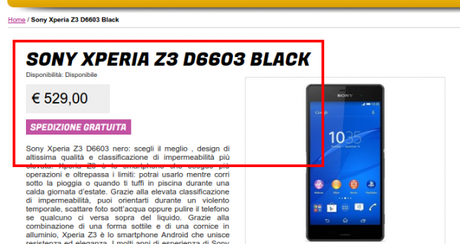 Sony Xperia Z3 D6603 Black   Gli Stockisti  Smartphone  cellulari  tablet  accessori telefonia  dual sim e tanto altro