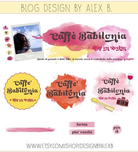 watercolor illustrations, grafica ad acquerello, bannerini, https://www.etsy.com/shop/DesignbyAlexB