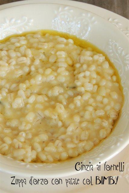 Zuppa d'orzo e patate col Bimby