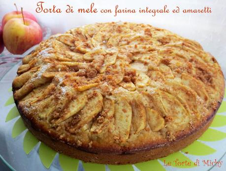 Torta di mele con farina integrale ed amaretti