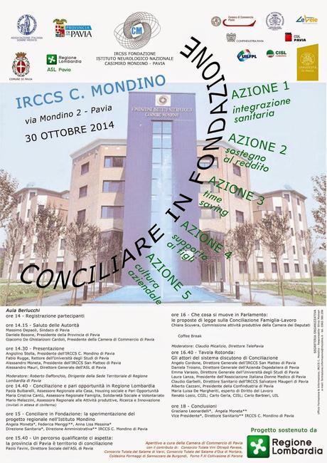 PAVIA. “Conciliare in Fondazione”, un progetto di welfare aziendale dall’IRCCS Mondino