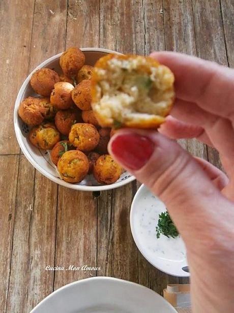 Polpettine di Ricotta e Zucchine con Salsina allo Yogurt