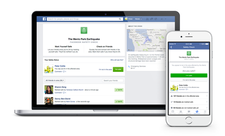 il tool safety check di facebook su desktop e smartphone