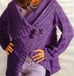 Lavori a maglia: Un giaccone viola