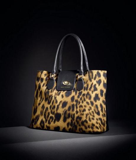 borsa animalier con dettagli in pelle