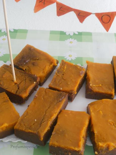 BROWNIE ALLA ZUCCA per Halloween