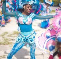 Bahamian dancer at the Junkanoo street carnival parade Bahamian dancer at the Junkanoo street carnival parade