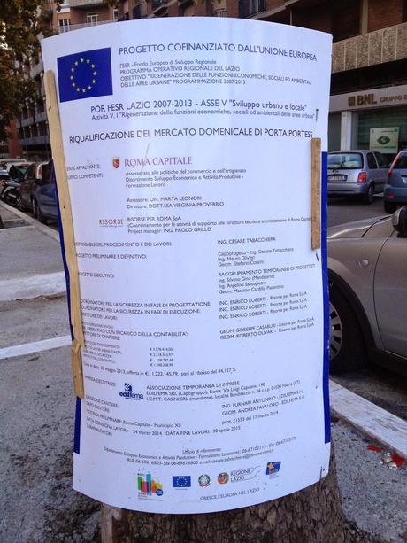 A Roma non ci sono cantieri finanziati dall'Europa. E menomale! Perché quando ci sono sono sprechi. Ecco l'esempio di Piazza Ippolito Nievo e Porta Portese