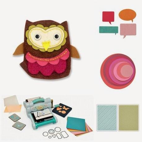 cafe creativo - fustelle sizzix big shot - owl gufo