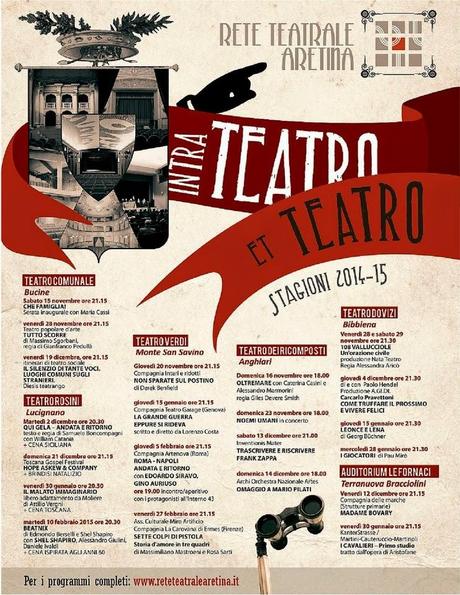 Prossimi appuntamenti della Rete Teatrale Aretina