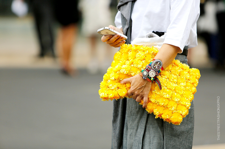 In the Street...Yellow bags...For vogue.it